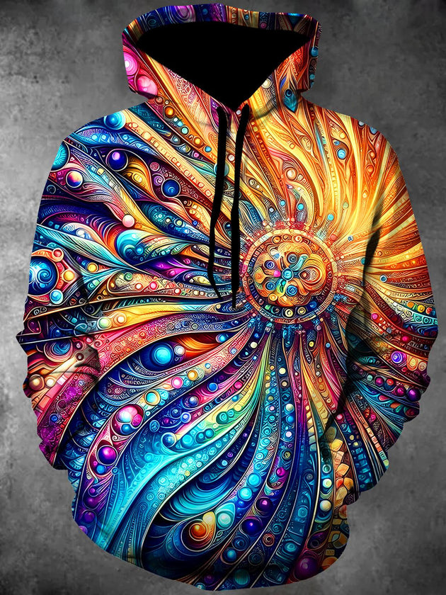 Men's long sleeve pullover hoodie front view