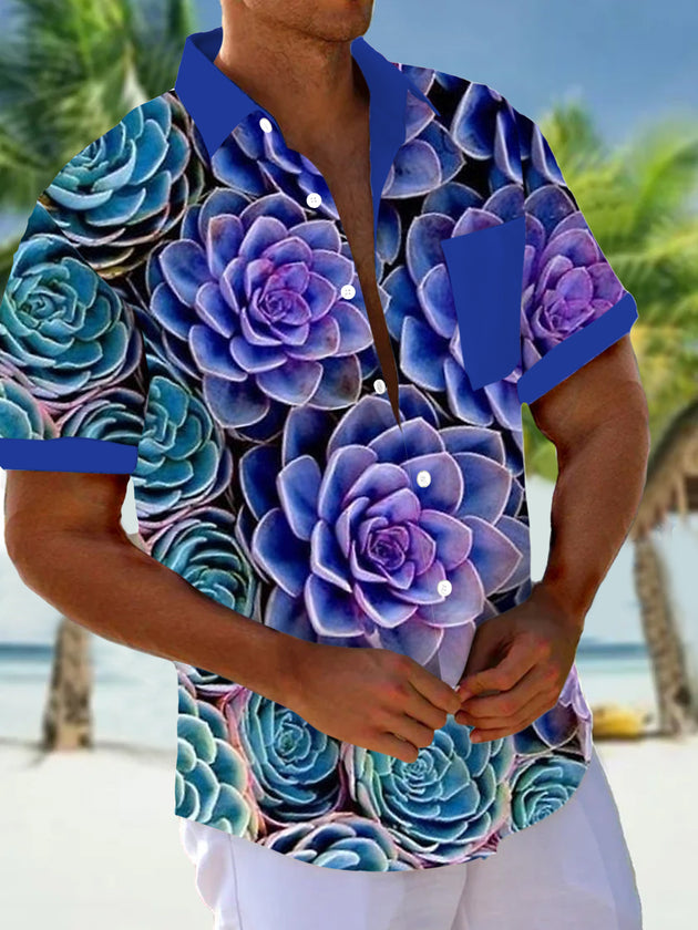 men's patterned sweater shirt front view