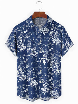 men's floral shirt front view