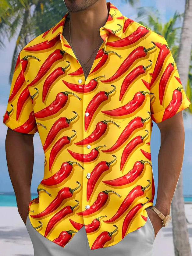 Hawaiian Pepper Men's Pocket Short Sleeve Shirts