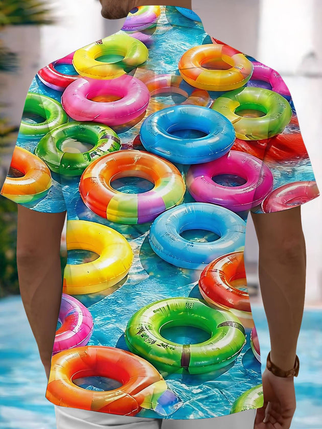 men's aloha shirt back view