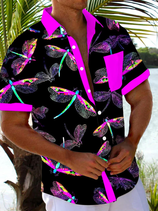 men's Hawaiian short sleeve shirt front view tropical beach vacation