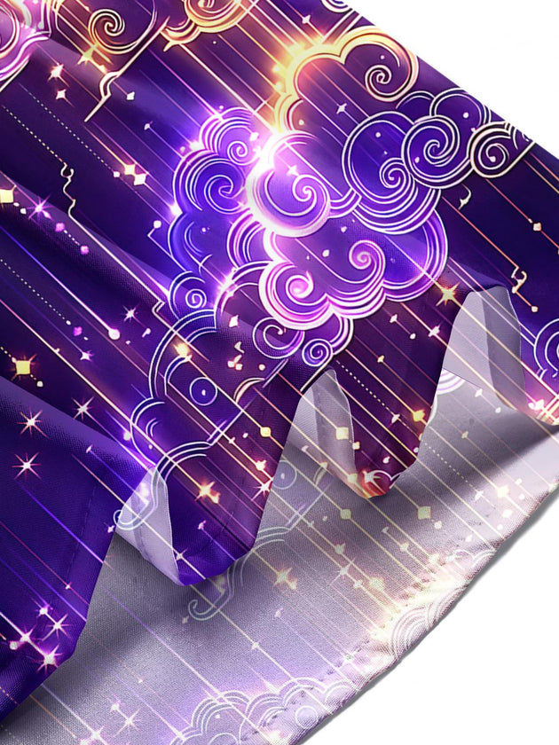 men's printed short sleeve flat lay shirt
