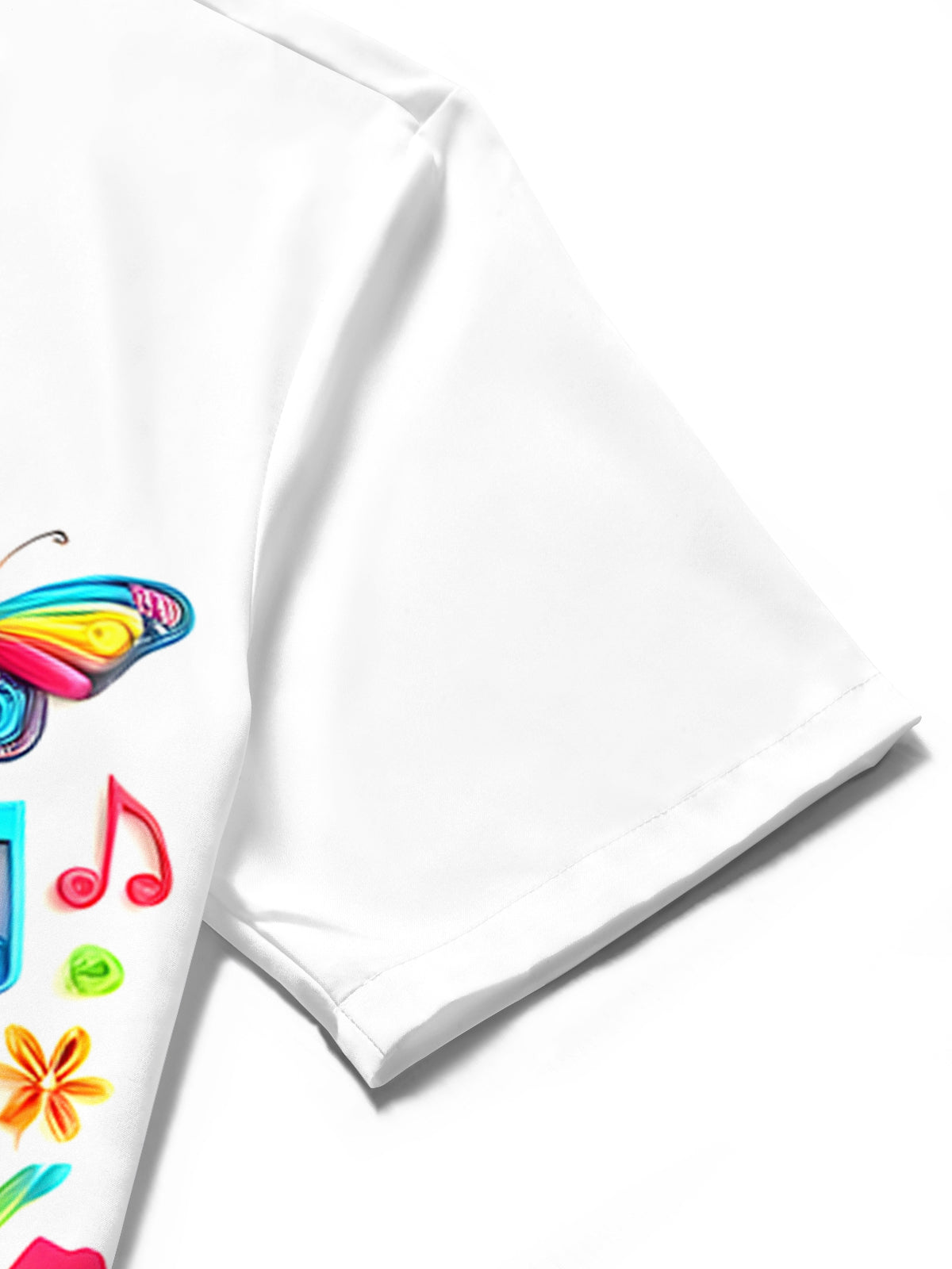 Hippie Butterfly Music Men's Pocket Short Sleeve Shirts
