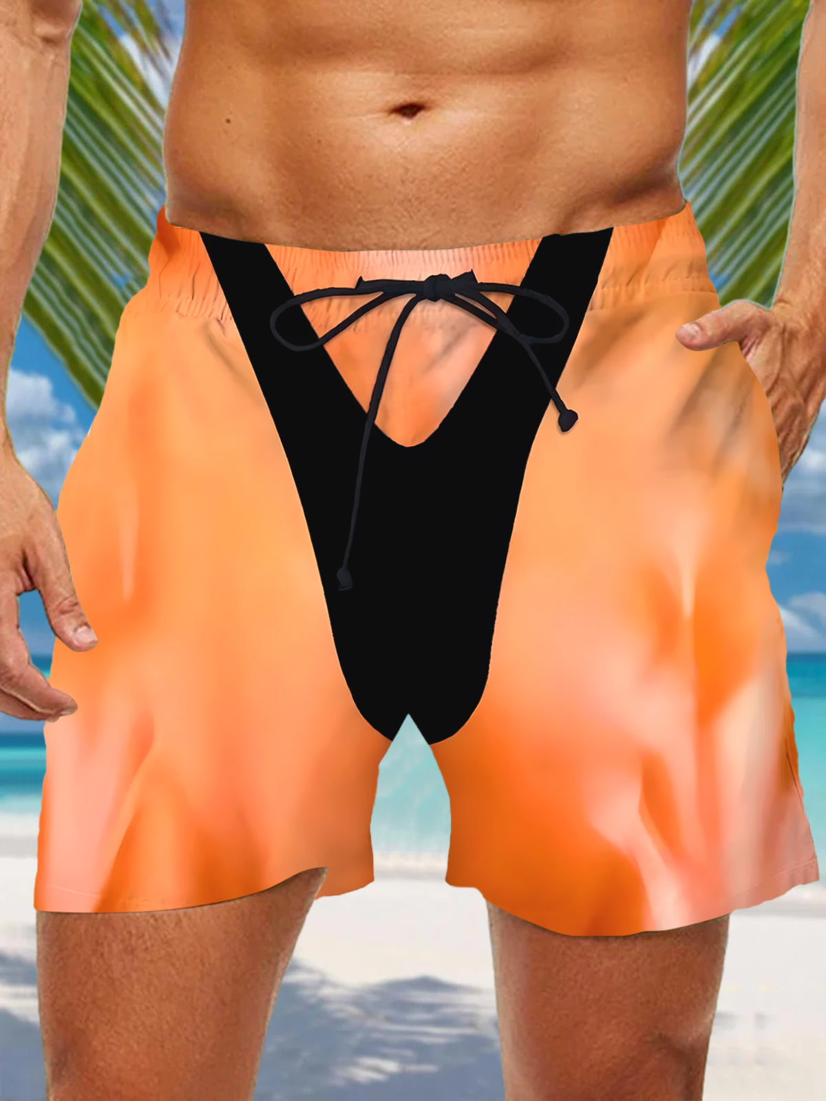 Funny Muscle Men's Print Pocket Shorts