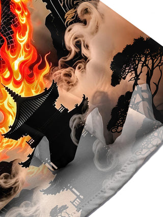 men's dragon print shirt summer vacation