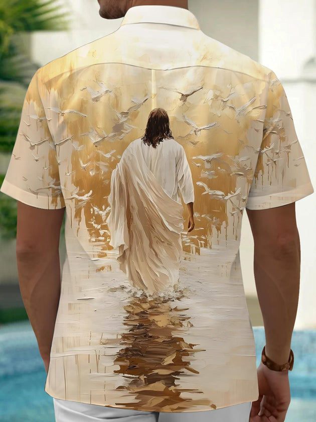 men's pocket shirt back view