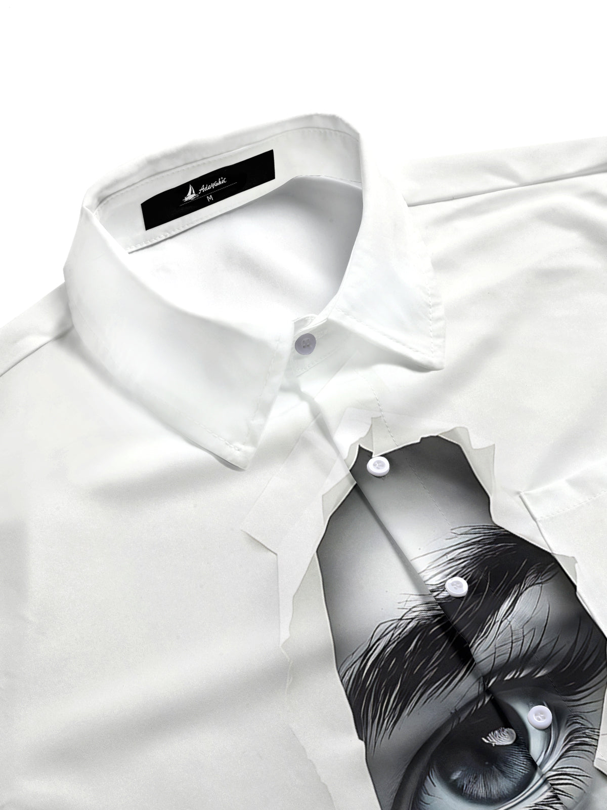 men's artistic pattern shirt side view