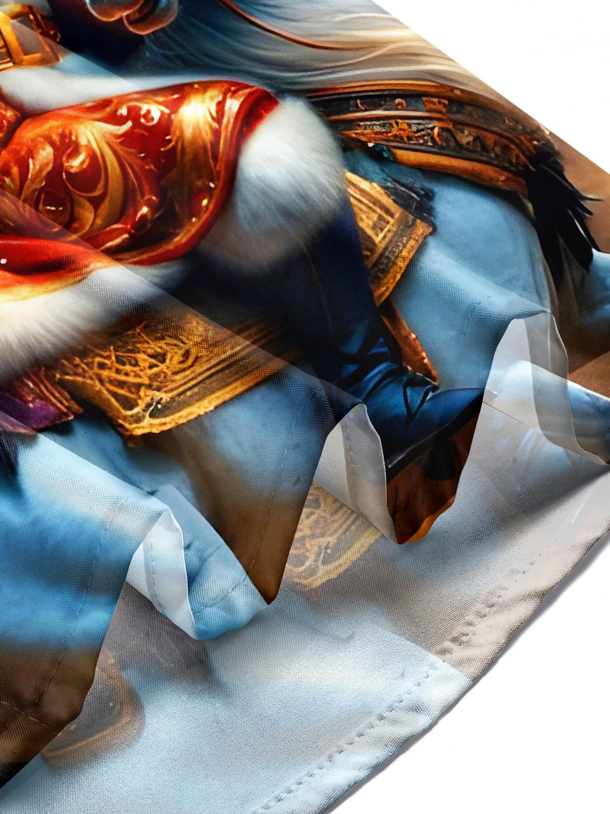 Fun Christmas Santa Claus Jesus Selfie Xmas Men's Pocket Short Sleeve Shirts