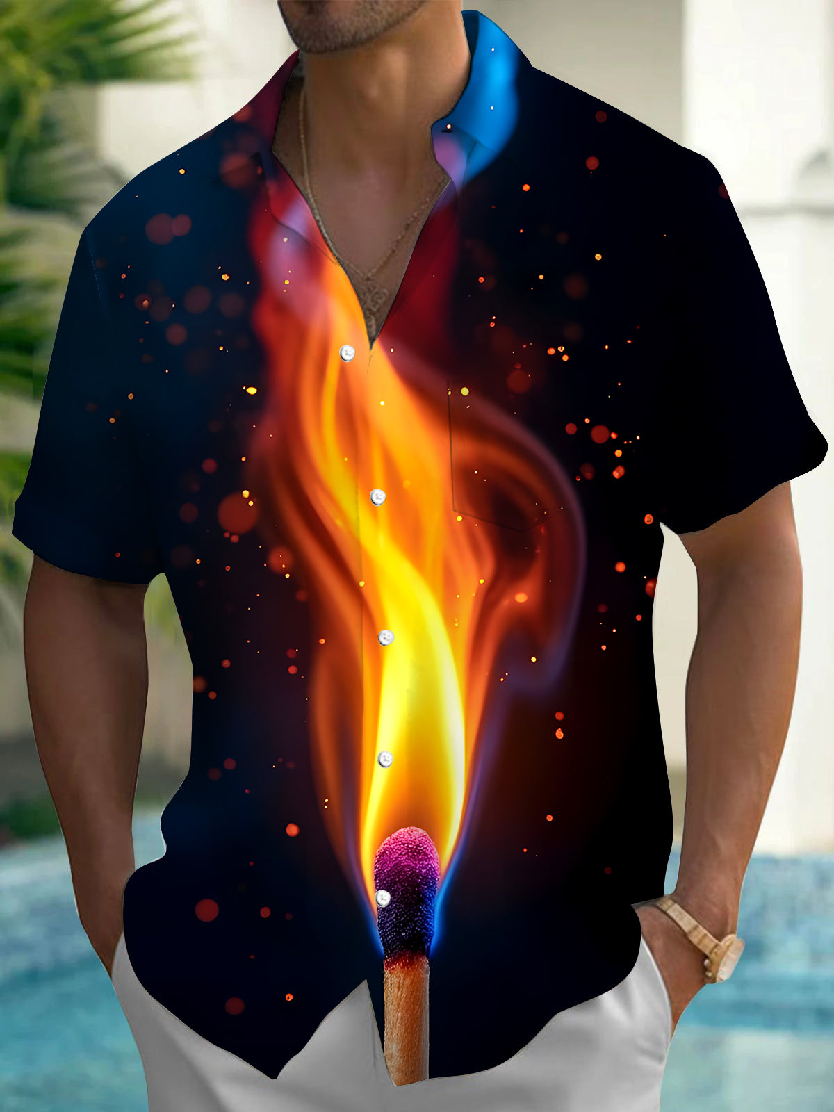 Matches Men's Pocket Short Sleeve Shirts