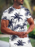 Coconut Tree Round Neck Short Sleeve Men's T-shirt