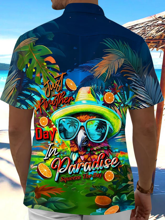 men's aloha shirt back view