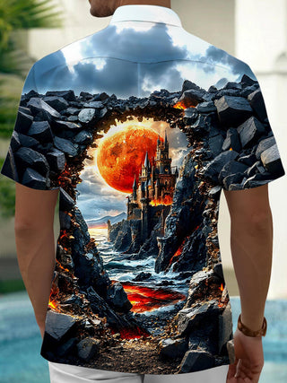 Men's short sleeve shirt back view