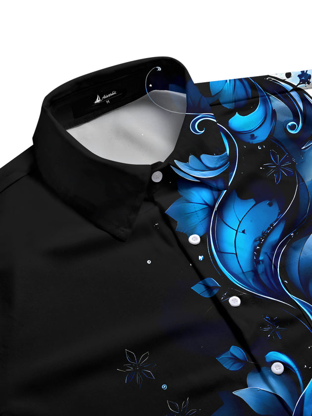 men's flower print shirt back view