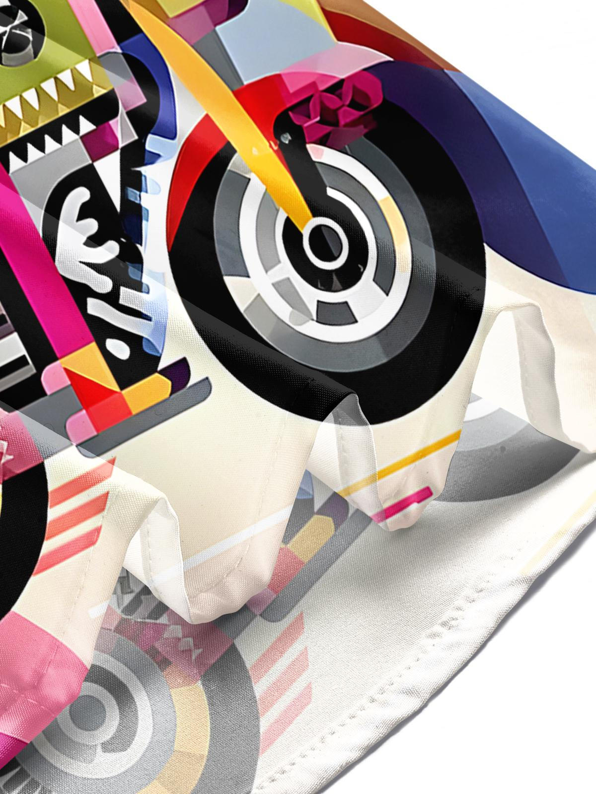 Funny Santa Claus Motorcycle Men's Pocket Short Sleeve Shirts