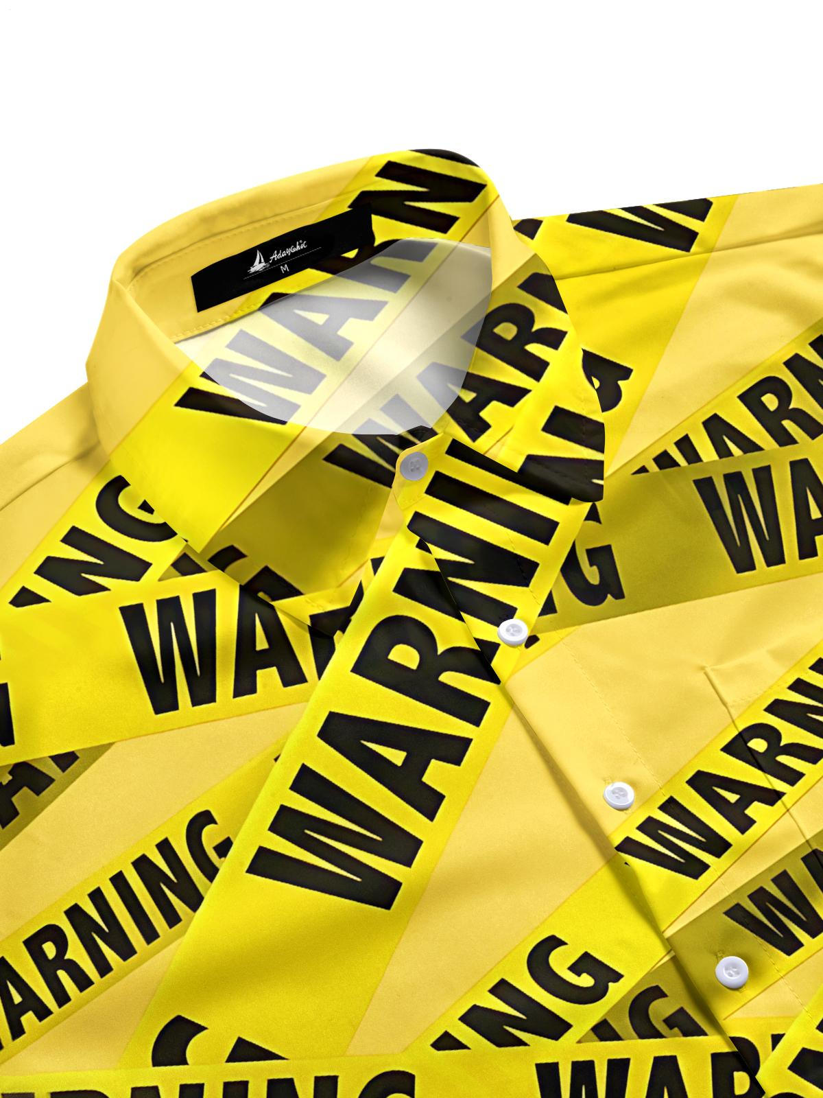 WARNING Men's Pocket Short Sleeve Shirts