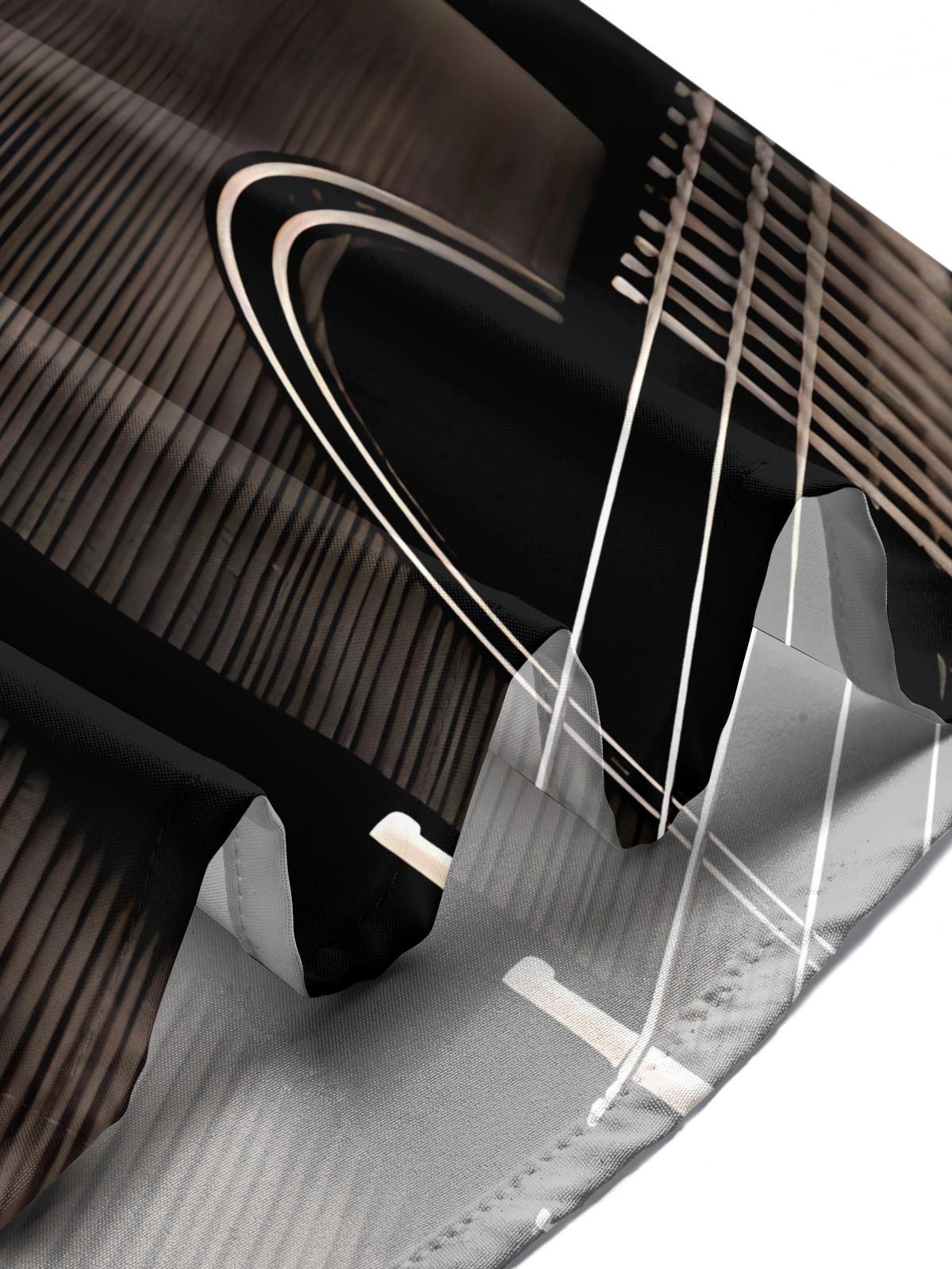 Guitar Print Men's Pocket Short Sleeve Shirts