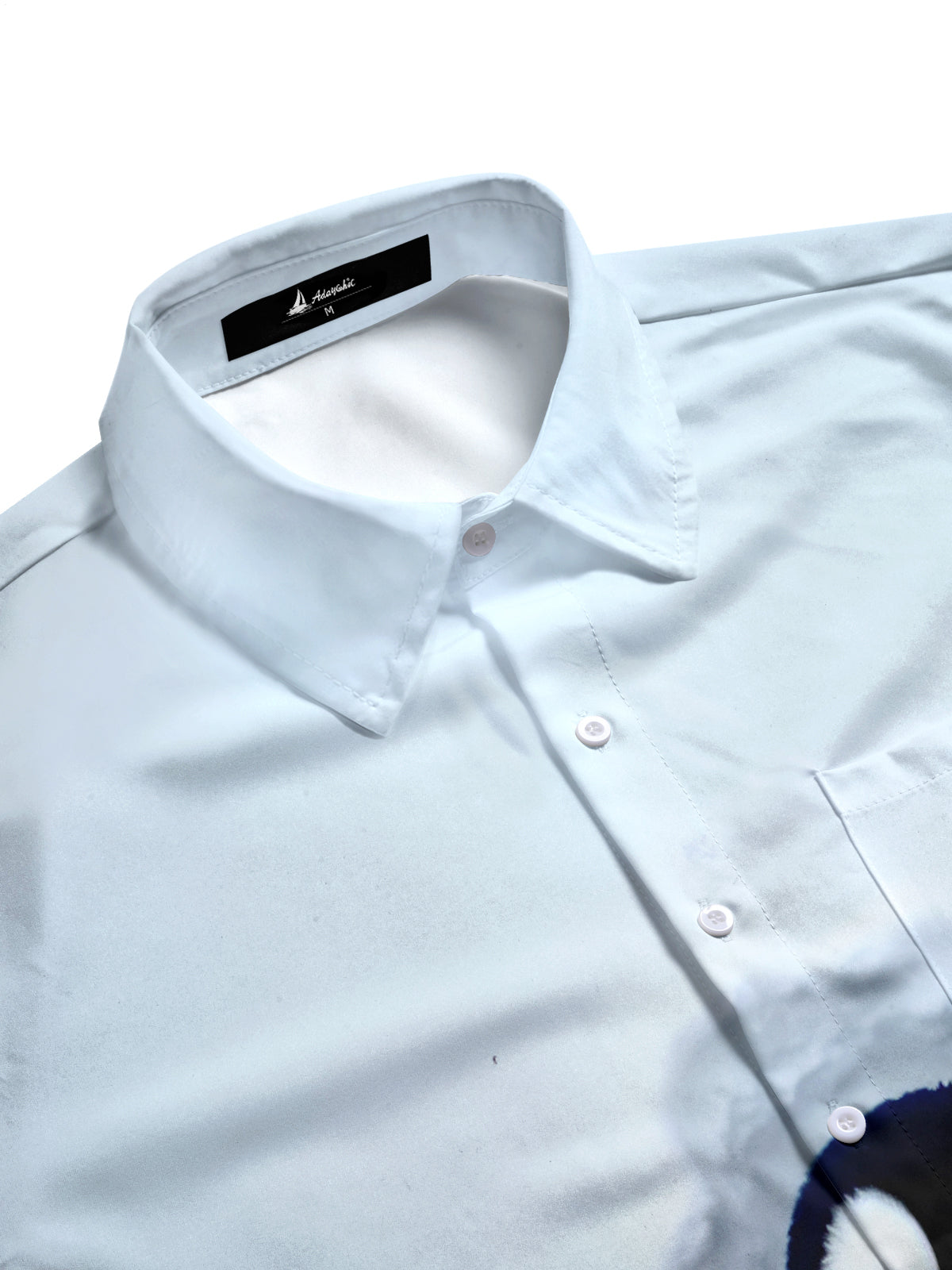 Penguin Print Men's Pocket Short Sleeve Shirts