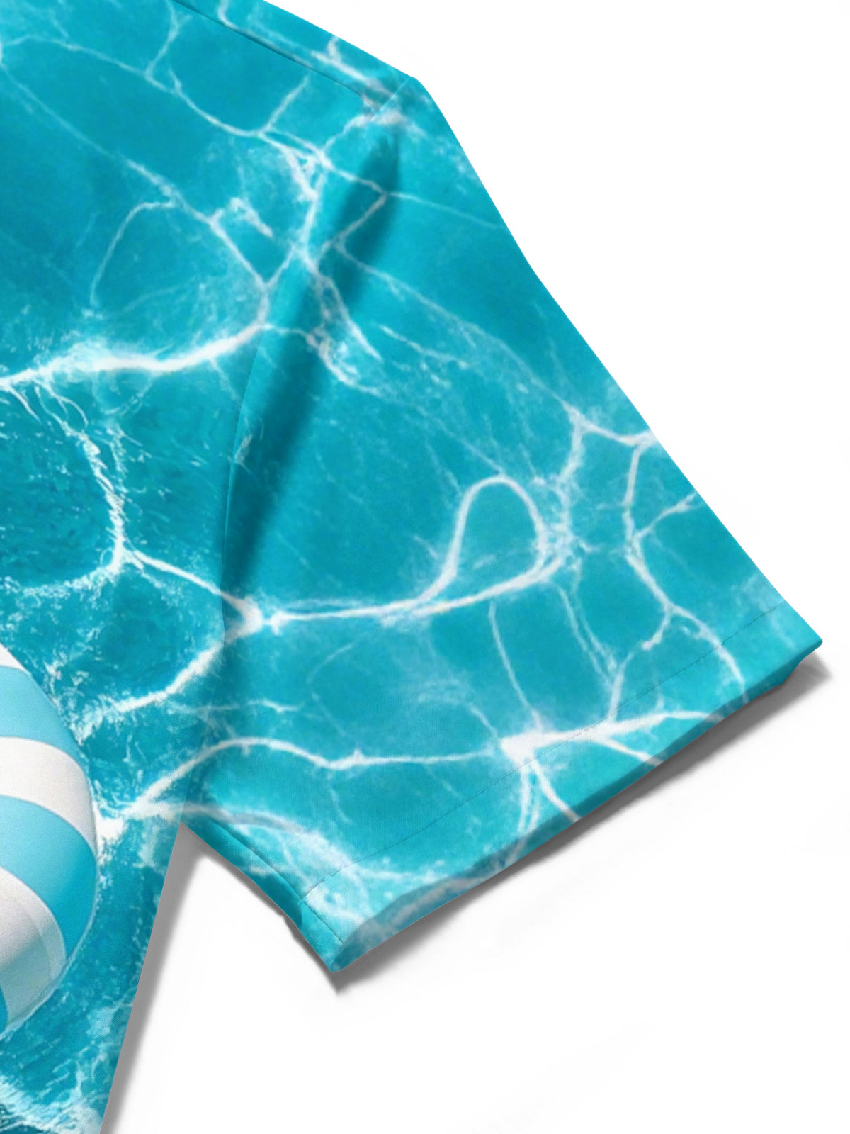 Swimming Ring Print Men's Pocket Short Sleeve Shirts