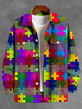 Jigsaw Long Sleeve Men's Jacket