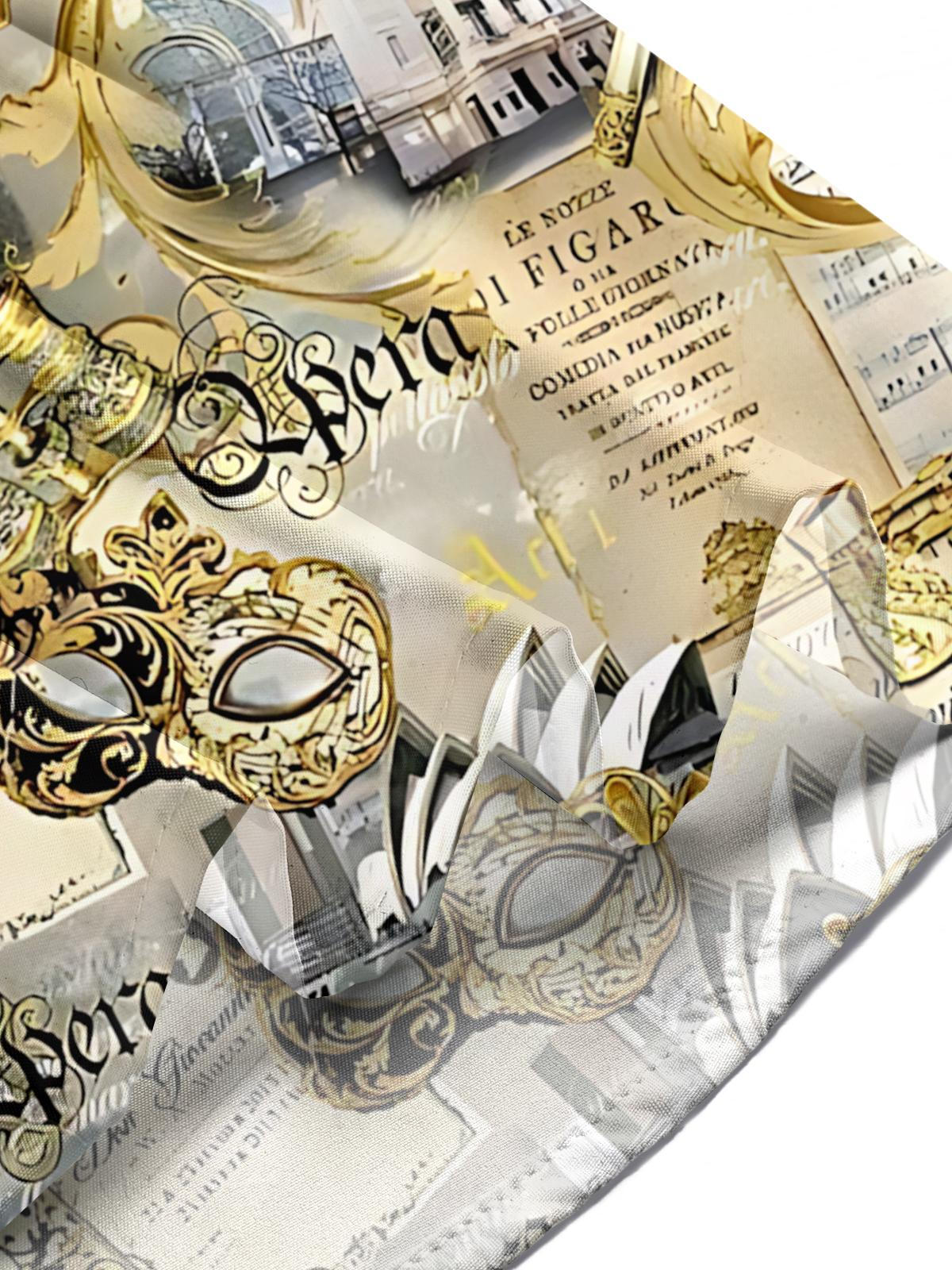 Opera Art Print Men's Pocket Short Sleeve Shirts