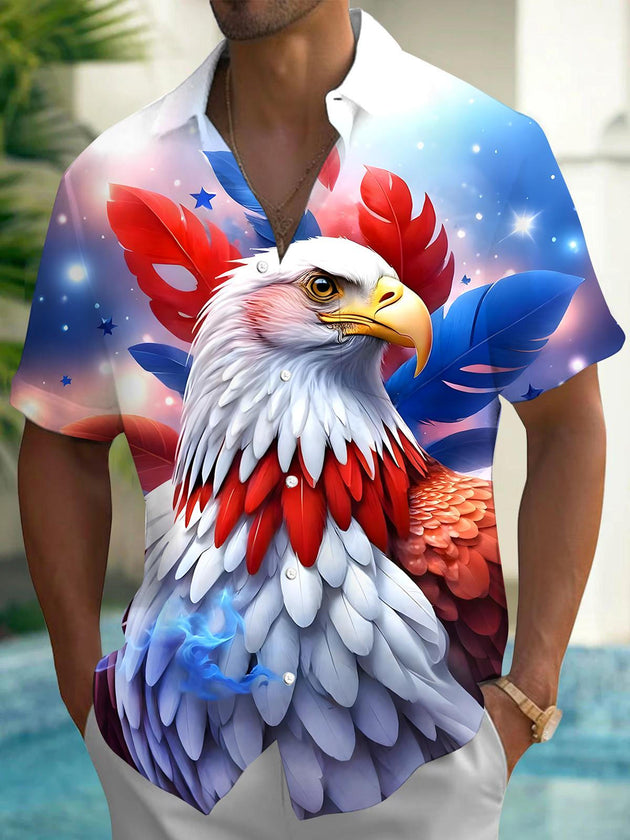 men's tie dye shirt front view Independence Day
