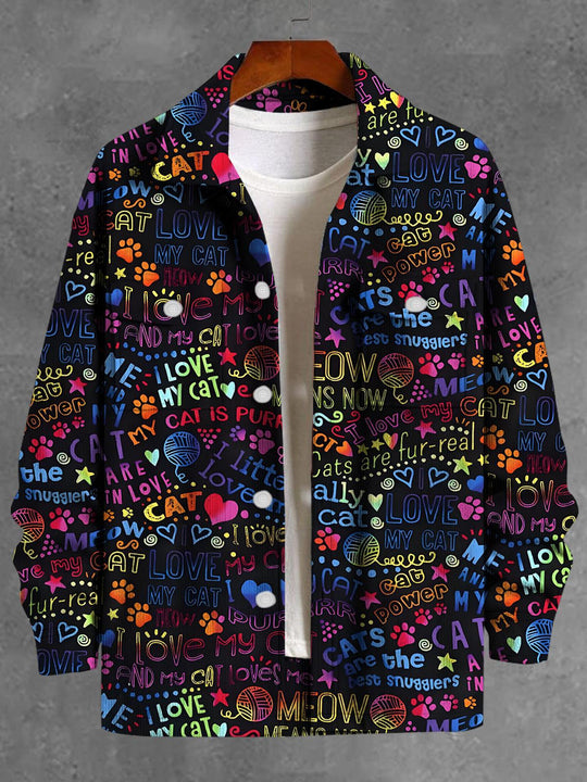 men's colorful casual jacket shirt front view