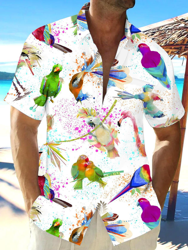 men's aloha shirt back view