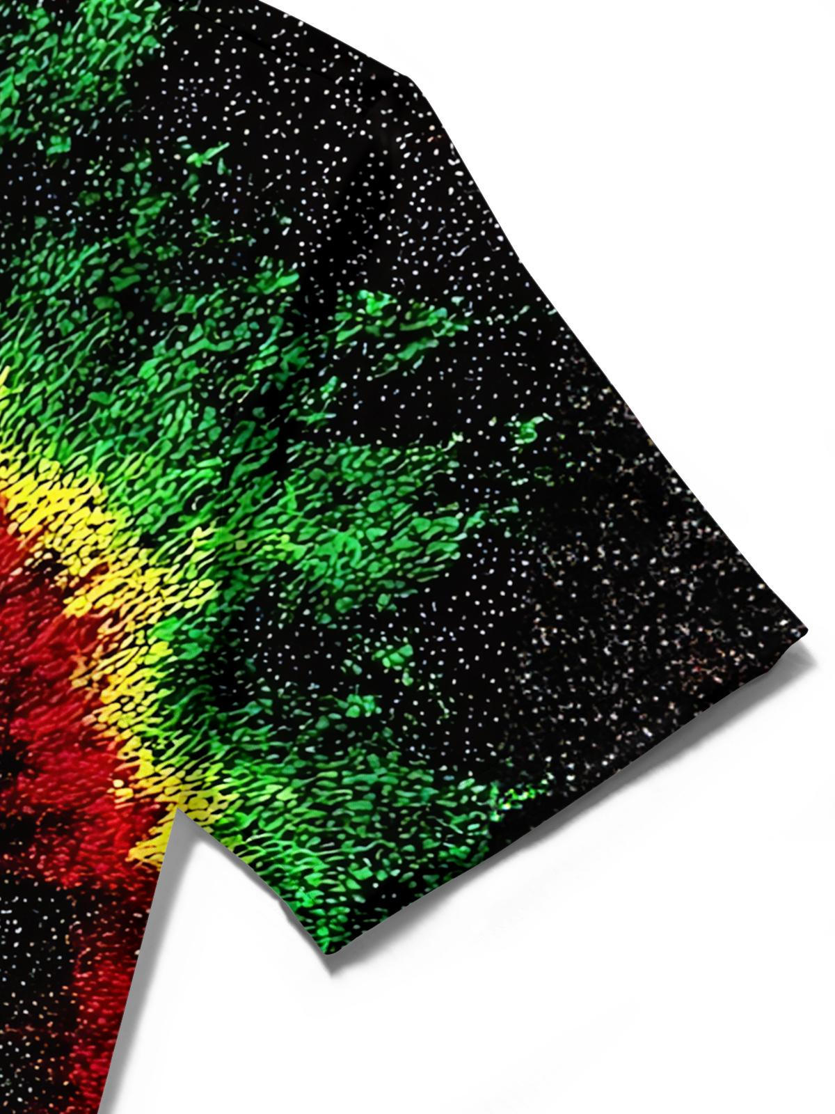 Abstract Print Men's Pocket Short Sleeve Shirts