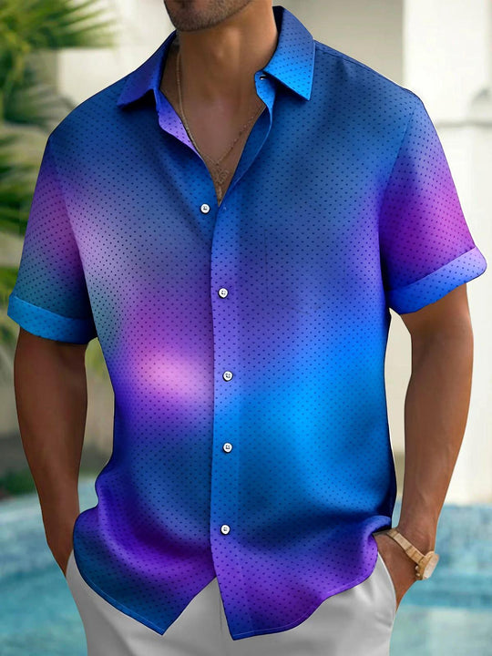 Abstract Men's Pocket Short Sleeve Shirts