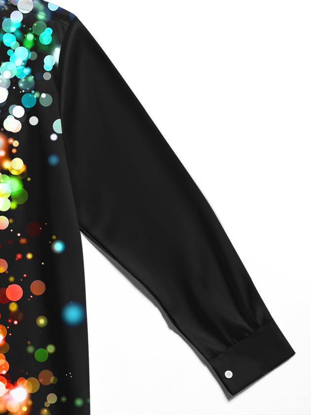 men's colorful printed shirt close-up full sleeve