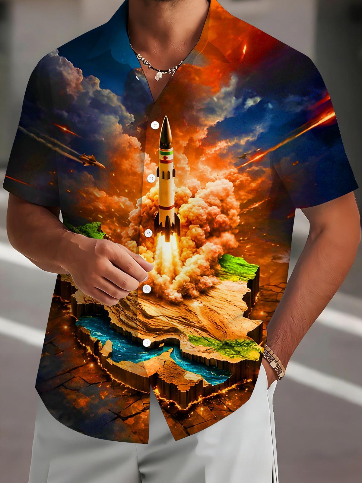 men's map print shirt front view