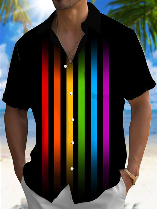 men's gradient print shirt front view