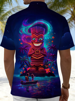men's aloha shirt back view