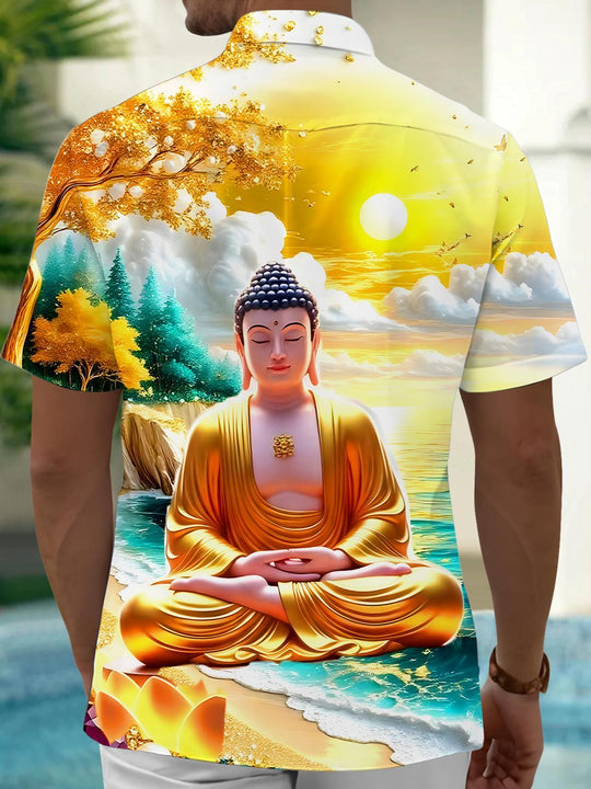 men's aloha shirt back view