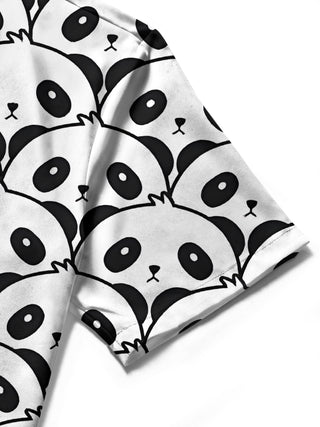 men's printed shirt close-up short sleeve