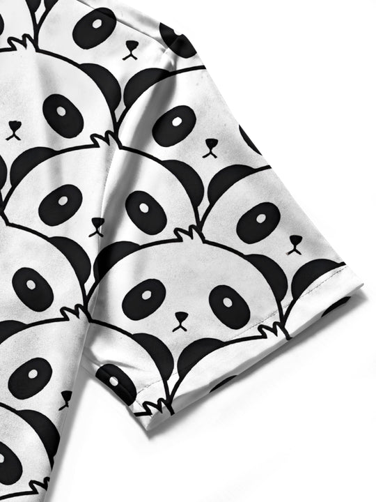 men's printed shirt close-up short sleeve
