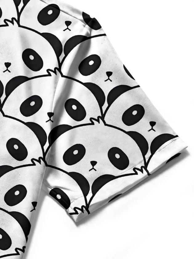 men's printed shirt close-up short sleeve