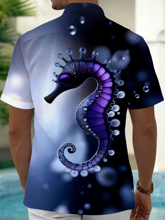 men's aloha shirt back view