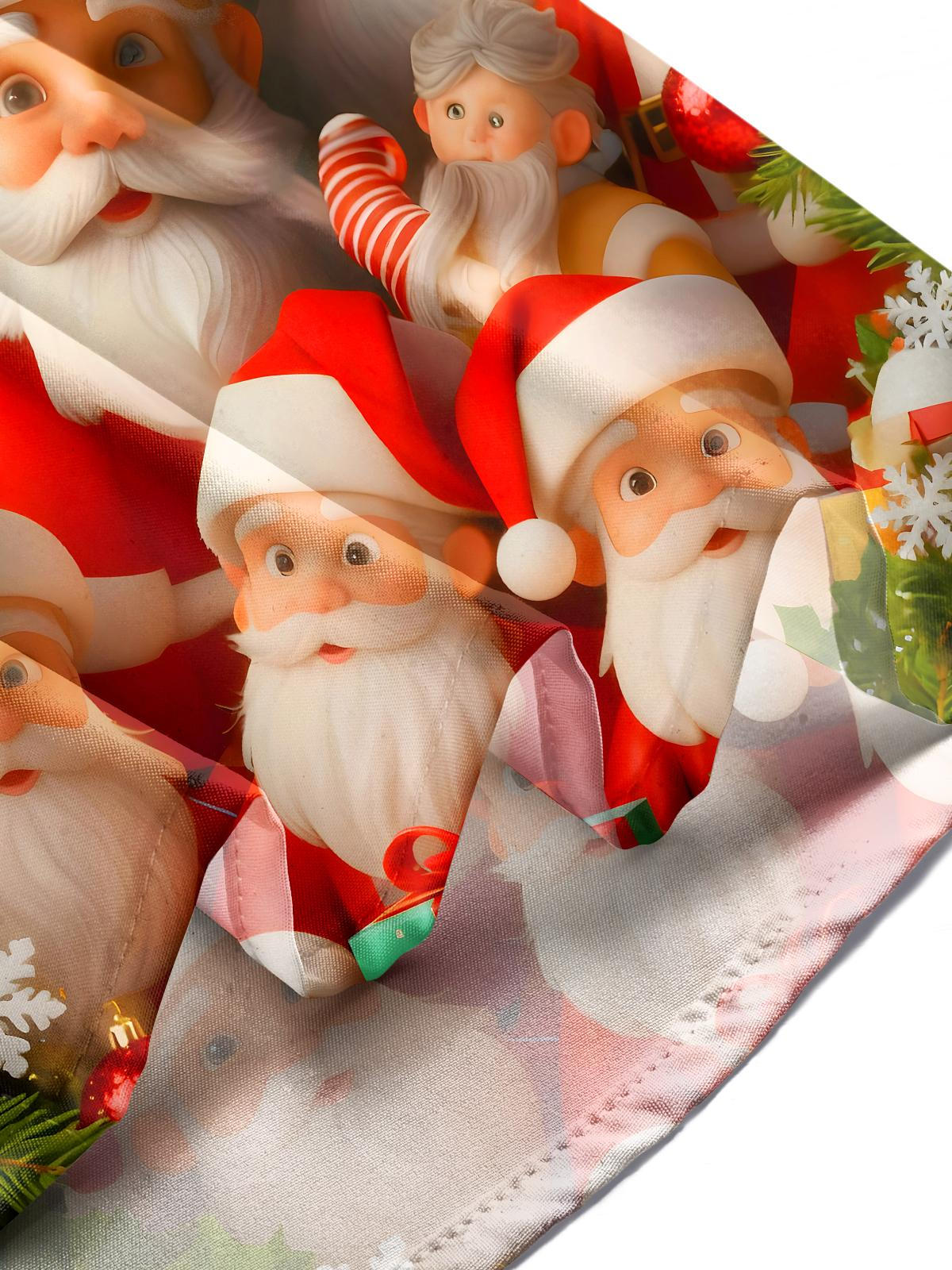 Funny Santa Claus Xmas Men's Pocket Long Sleeve Shirts