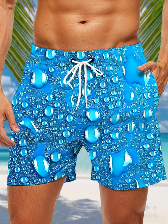 men's Hawaiian casual pants front view tropical beach vacation