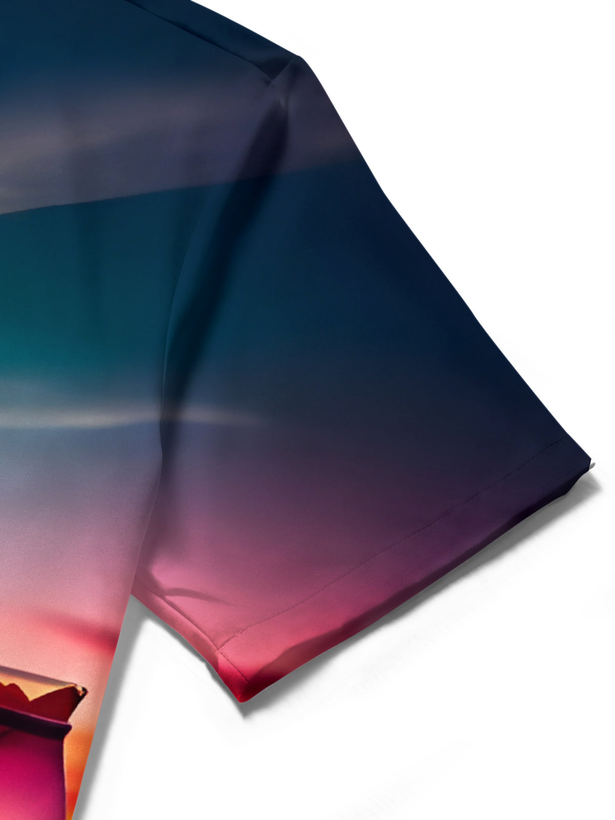 Beach Cocktail Print Men's Pocket Short Sleeve Shirts