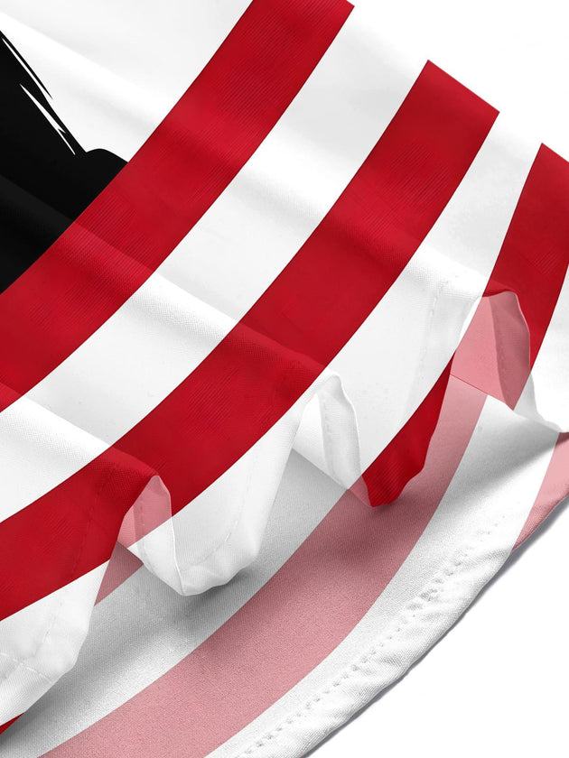 men's American flag print shirt Independence Day