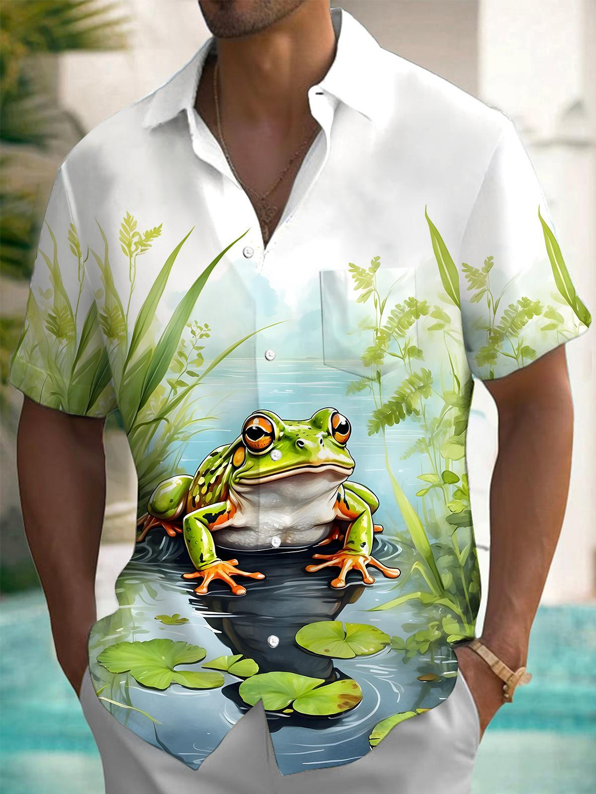 Frog Men's Pocket Short Sleeve Shirts