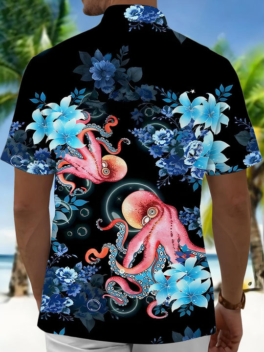 men's aloha shirt back view
