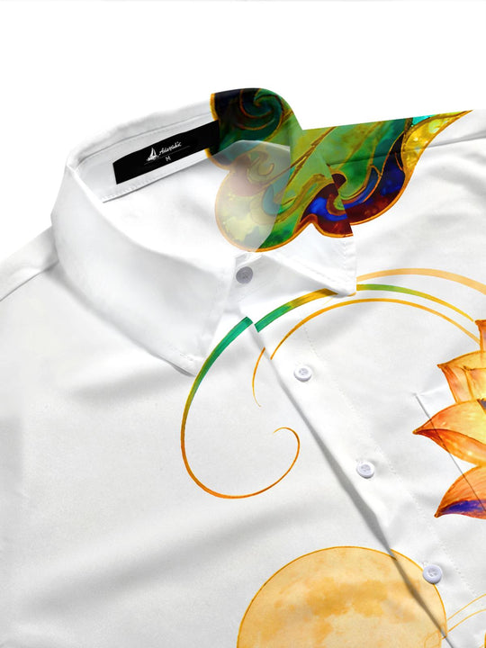 men's botanical shirt side view