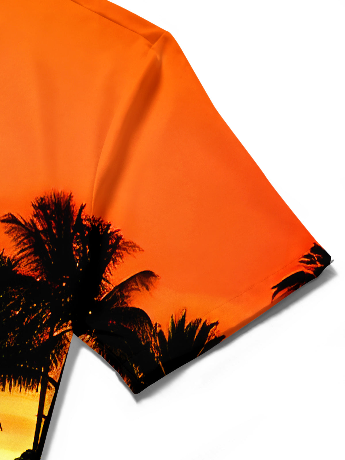 Sunset Coconut Tree Christmas Tree Xmas Men's Pocket Short Sleeve Shirts