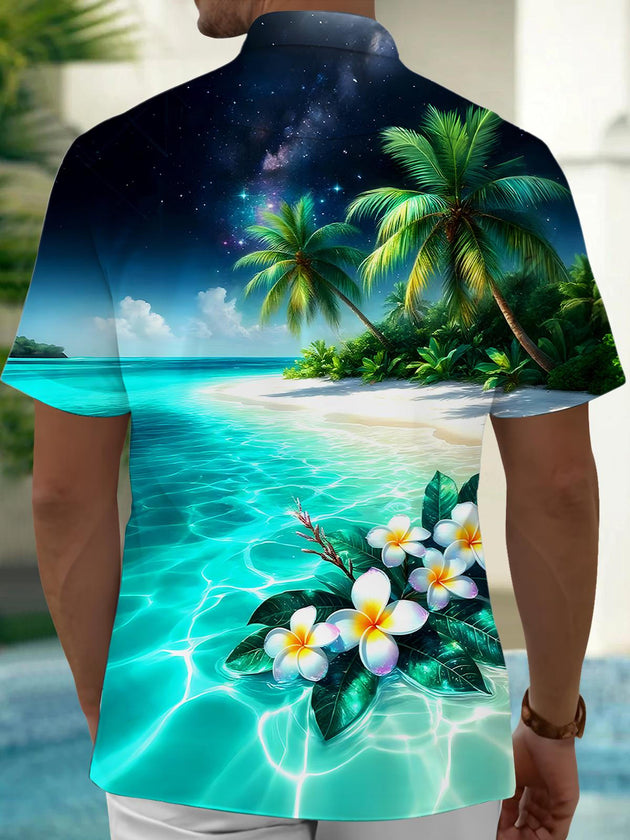 men's aloha shirt back view
