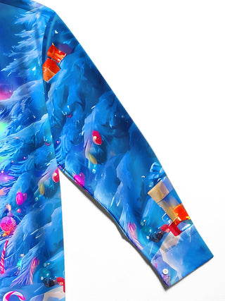 men's bear print shirt close-up full sleeve