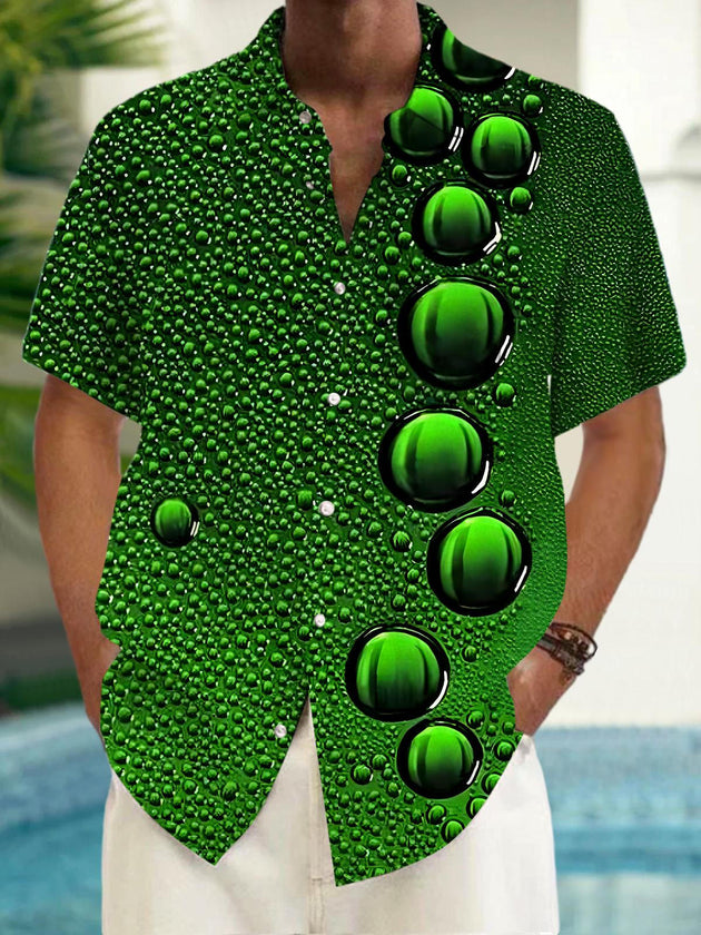 men's Hawaiian shirt front view tropical beach vacation